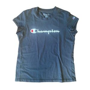 Champion Black Logo Tee Youth Extra Large